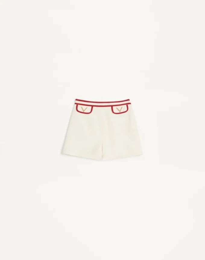 Pantaloni scurți din crep couture