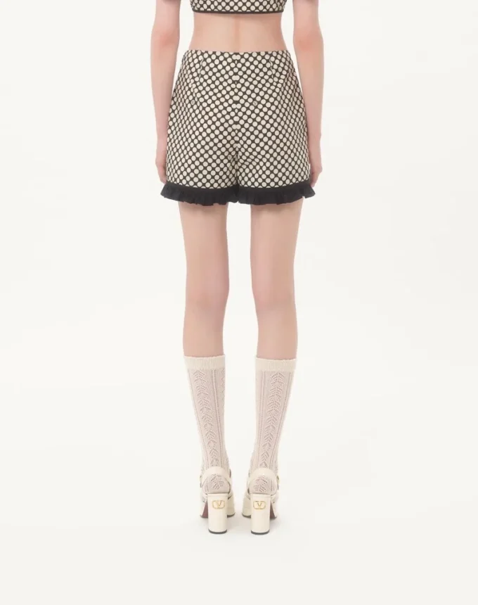 Pantaloni scurți din poplin cu imprimeu Plus De Pois