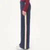 Pantaloni Valentino din acetat cu patch VLogo