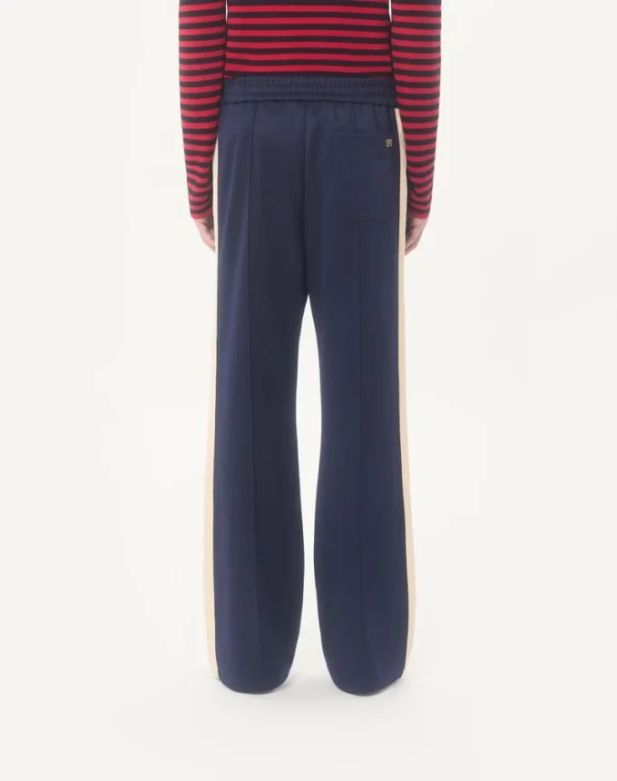 Pantaloni Valentino din acetat cu patch VLogo