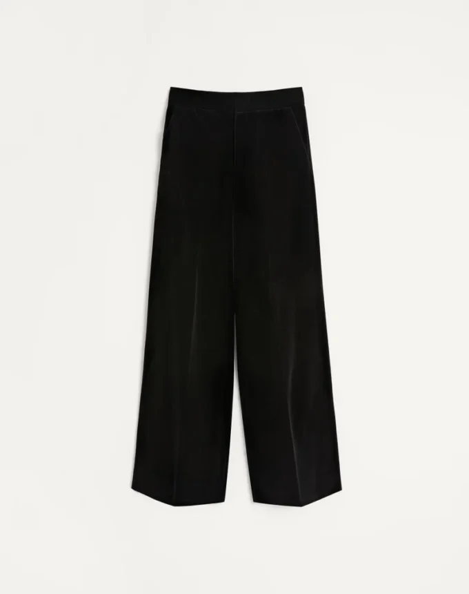 Pantaloni Valentino din catifea de bumbac