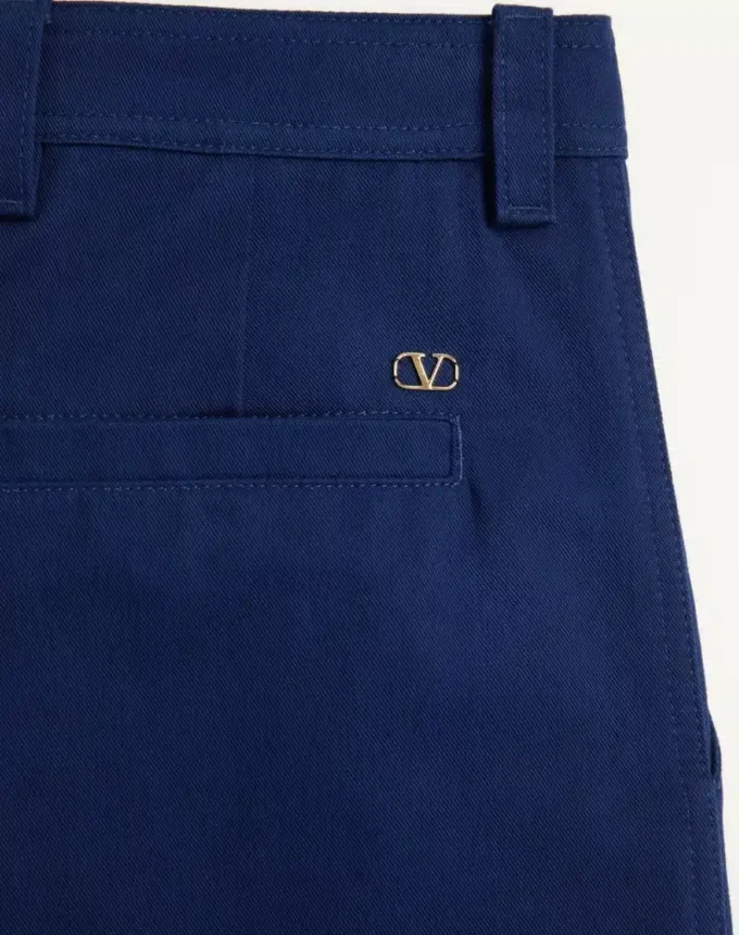 Pantaloni Valentino din gabardină de bumbac