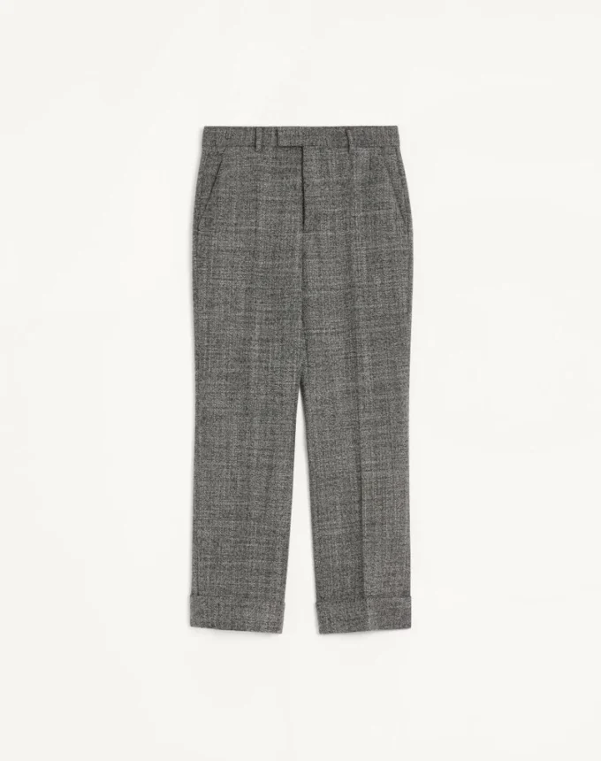 Pantaloni Valentino din lână Mouliné cu manșete