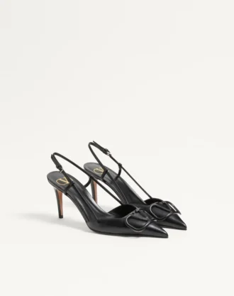 Pantofi cu baretă din piele de vițel Vlogo Signature 80 mm / 3,15 in. Pantofi cu baretă din piele de vițel Vlogo Signature 80 mm / 3,15 in.