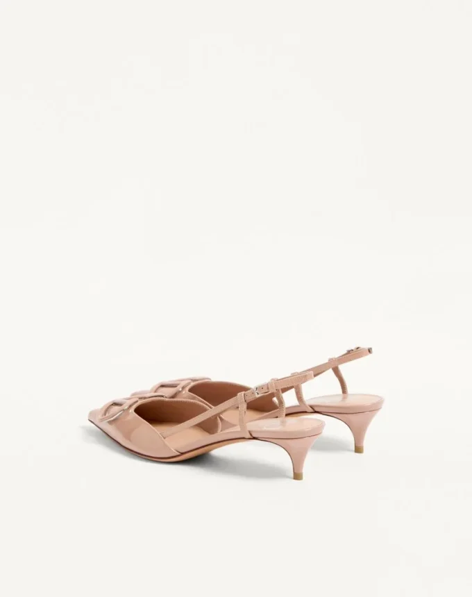Pantofi cu baretă din piele lăcuită Vlogo Signature 40 mm / 1,6 in.