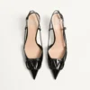 Pantofi cu baretă din piele lăcuită VLogo Signature 80 mm