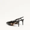 Pantofi cu baretă din piele lăcuită VLogo Signature 80 mm