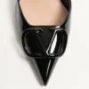 Pantofi cu baretă din piele lăcuită VLogo Signature 80 mm