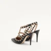 Pantofi cu baretă la gleznă din piele granulată Rockstud 100 mm Pantofi cu baretă la gleznă din piele granulată Rockstud 100 mm
