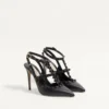 Pantofi cu baretă la gleznă Rockstud cu ținte tonale 100 mm Pantofi cu baretă la gleznă Rockstud cu ținte tonale 100 mm