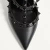 Pantofi cu baretă la gleznă Rockstud cu ținte tonale 100 mm Pantofi cu baretă la gleznă Rockstud cu ținte tonale 100 mm