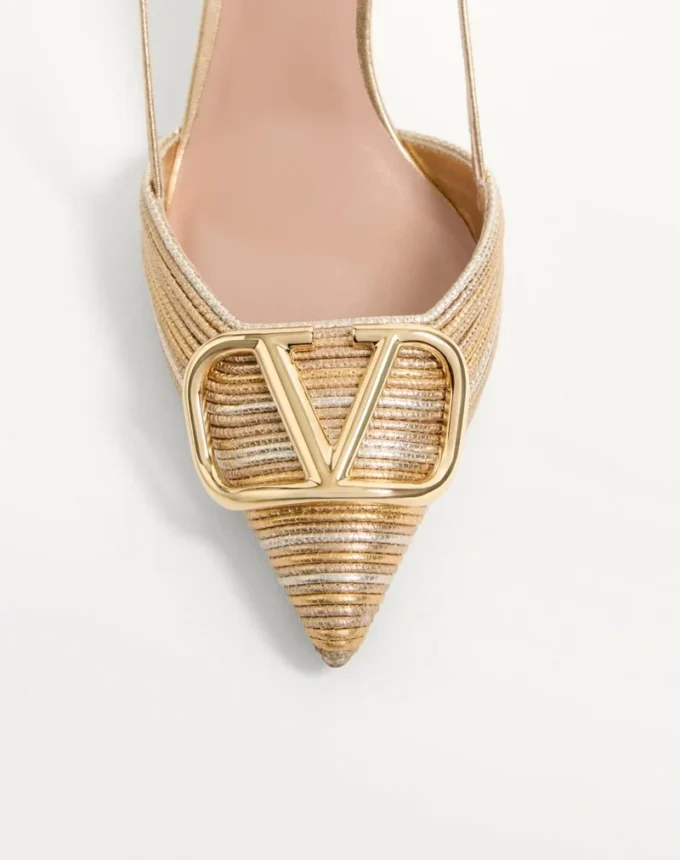 Pantofi cu baretă metalică Vlogo Signature cu broderie Cornely 80 mm Pantofi cu baretă metalică Vlogo Signature cu broderie Cornely 80 mm