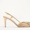 Pantofi cu baretă metalică Vlogo Signature cu broderie Cornely 80 mm Pantofi cu baretă metalică Vlogo Signature cu broderie Cornely 80 mm