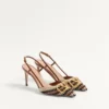 Pantofi cu baretă în spate Vlogo Signature cu broderie croșetată 80 mm Pantofi cu baretă în spate Vlogo Signature cu broderie croșetată 80 mm
