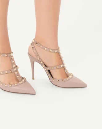 Pantofi cu baretă Rockstud 100 mm Pantofi cu baretă Rockstud 100 mm
