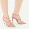 Pantofi cu barete Rockstud Lace 100 mm