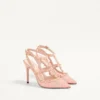 Pantofi cu barete Rockstud Lace 100 mm