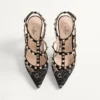 Pantofi cu barete Rockstud Lace 100 mm