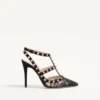 Pantofi cu barete Rockstud Lace 100 mm
