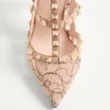 Pantofi cu barete Rockstud Lace 100 mm