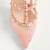Pantofi cu barete Rockstud Lace 100 mm