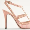 Pantofi cu barete Rockstud Lace 100 mm