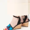 Pantofi cu talpă înaltă La Cruisette din pânză cu model Optical Pois, 75 mm Pantofi cu talpă înaltă La Cruisette din pânză cu model Optical Pois, 75 mm
