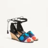 Pantofi cu talpă înaltă La Cruisette din pânză cu model Optical Pois, 75 mm Pantofi cu talpă înaltă La Cruisette din pânză cu model Optical Pois, 75 mm