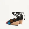 Pantofi cu talpă înaltă La Cruisette din pânză cu model Optical Pois, 75 mm Pantofi cu talpă înaltă La Cruisette din pânză cu model Optical Pois, 75 mm