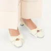 Pantofi cu toc Bowow din piele de capră 45 mm