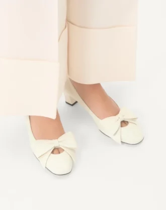 Pantofi cu toc Bowow din piele de capră 45 mm