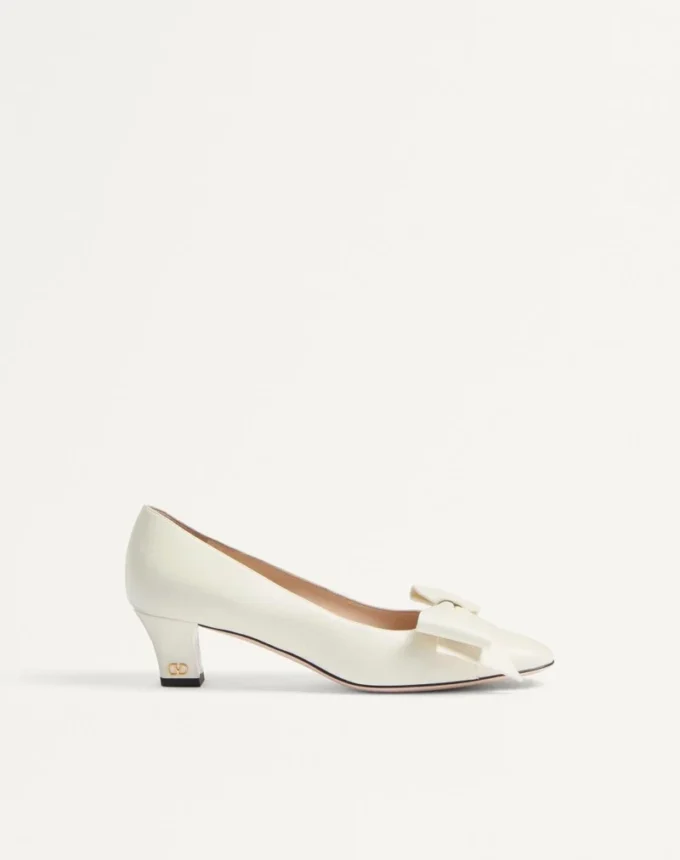 Pantofi cu toc Bowow din piele de capră 45 mm