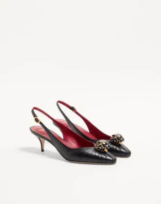 Pantofi cu toc din piele de capră Panthea 55 mm Pantofi cu toc din piele de capră Panthea 55 mm