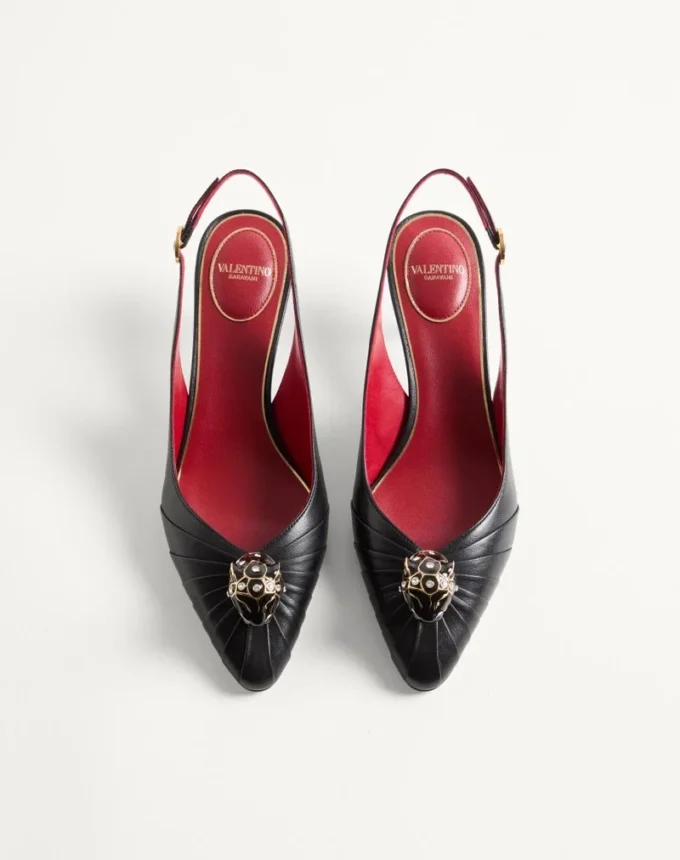 Pantofi cu toc din piele de capră Panthea 55 mm Pantofi cu toc din piele de capră Panthea 55 mm