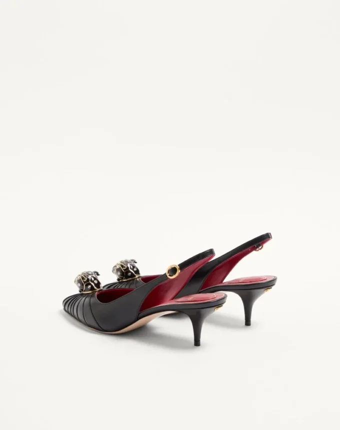 Pantofi cu toc din piele de capră Panthea 55 mm Pantofi cu toc din piele de capră Panthea 55 mm