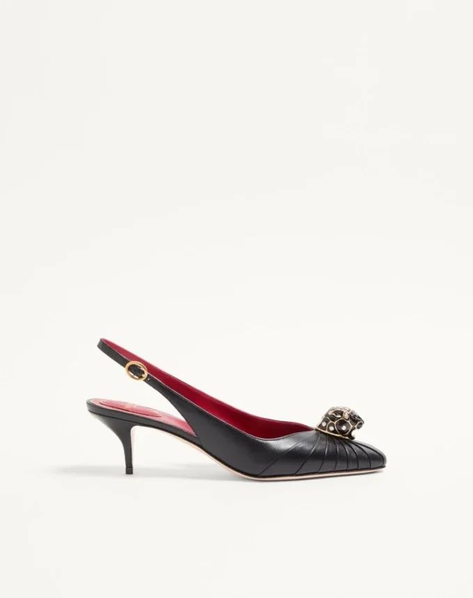 Pantofi cu toc din piele de capră Panthea 55 mm Pantofi cu toc din piele de capră Panthea 55 mm