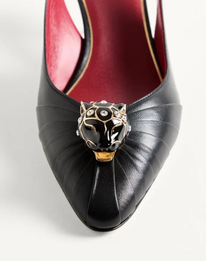Pantofi cu toc din piele de capră Panthea 55 mm Pantofi cu toc din piele de capră Panthea 55 mm