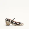 Pantofi cu toc Mary-Jane Nellcôte din țesătură jacquard florală Papier, 30 mm Pantofi cu toc Mary-Jane Nellcôte din țesătură jacquard florală Papier, 30 mm