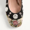 Pantofi cu toc Mary-Jane Nellcôte din țesătură jacquard florală Papier, 30 mm Pantofi cu toc Mary-Jane Nellcôte din țesătură jacquard florală Papier, 30 mm