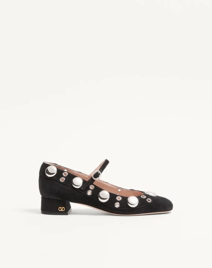 Pantofi cu toc Mary Jane Nellcôte din piele crustată 30 mm Pantofi cu toc Mary Jane Nellcôte din piele crustată 30 mm