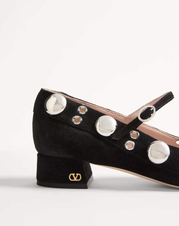 Pantofi cu toc Mary Jane Nellcôte din piele crustată 30 mm Pantofi cu toc Mary Jane Nellcôte din piele crustată 30 mm