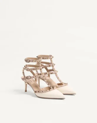 Pantofi cu toc înalt Rockstud Caged 65 mm