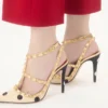 Pantofi cu toc Rockstud cu broderie Plus de Pois 100 mm Pantofi cu toc Rockstud cu broderie Plus de Pois 100 mm