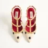 Pantofi cu toc Rockstud cu broderie Plus de Pois 100 mm Pantofi cu toc Rockstud cu broderie Plus de Pois 100 mm