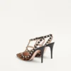 Pantofi cu toc Rockstud cu curele din piele de vițel cu efect de ponei 100 mm Pantofi cu toc Rockstud cu curele din piele de vițel cu efect de ponei 100 mm