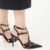 Pantofi cu toc Studdy din piele de capră 100 mm