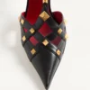 Pantofi cu toc Studdy din piele de capră 100 mm