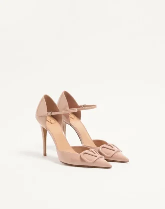 Pantofi cu toc Vlogo Signature D’Orsay din piele lăcuită 100 mm