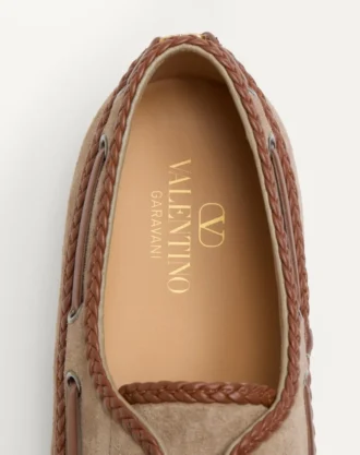 Pantofi de barcă din piele crustă și nappa Palm Avenue