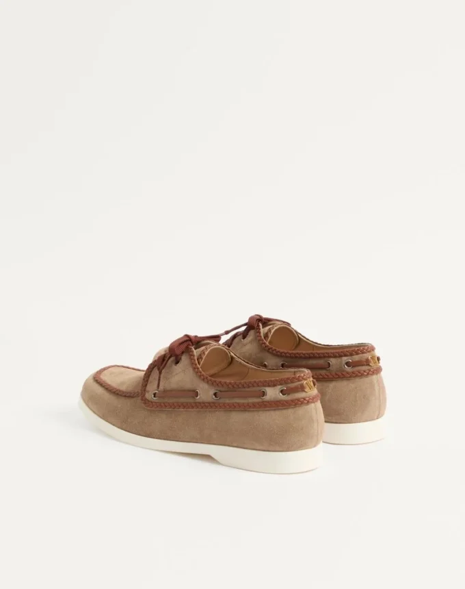 Pantofi de barcă din piele crustă și nappa Palm Avenue